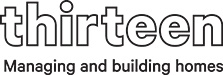 Thirteen Managing and building homes logo